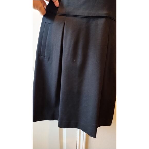 Banana Republic short sleeves Black Jewel neckline Dress Size 2 with Pockets - Picture 5 of 13